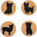 Yorkshire Terrier Cork Drink Coasters - Set of 4