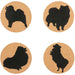 Pomeranian Lovers Cork Drink Coasters - Set of 4