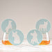 French Bulldog Ceramic Coasters with Metal Stand (Set of 4)