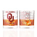 University Of Oklahoma Whiskey Glass Set (2 Low Ball Glasses)