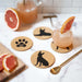 Boston Terrier Cork Drink Coasters - Set of 4