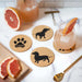 Dachshund Cork Drink Coasters - Set of 4