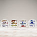 Fishing Ceramic Coasters with Metal Stand (Set of 4)