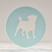 Pug Ceramic Coasters with Metal Stand (Set of 4)