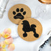Poodle Lovers Cork Drink Coasters - Set of 4