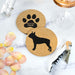 Boston Terrier Cork Drink Coasters - Set of 4