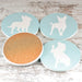 Chihuahua Ceramic Coasters with Metal Stand (Set of 4)