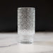 Modern Flower Embossed Glasses Kitchen Cup - Set of 4 - 12oz