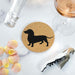 Dachshund Cork Drink Coasters - Set of 4