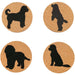 Goldendoodle Cork Drink Coasters - Set of 4