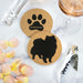 Pomeranian Lovers Cork Drink Coasters - Set of 4