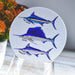 Fishing Ceramic Coasters with Metal Stand (Set of 4)