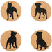 Pitbull Lovers Cork Drink Coasters - Set of 4