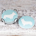 Corgi Ceramic Coasters with Metal Stand (Set of 4)