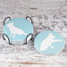 German Shepherd Ceramic Coasters with Metal Stand (Set of 4)
