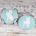 Chihuahua Ceramic Coasters with Metal Stand (Set of 4)