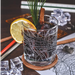 Washington Etched Street Grid Whiskey Glasses