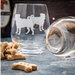 Pug Etched Stemless Wine Glasses
