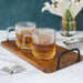 Ripple Drinking Glass Mugs (Set of 2) - 12 oz