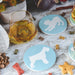 Schnauzer Ceramic Coasters with Metal Stand (Set of 4)