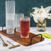 Modern Flower Embossed Glasses Kitchen Cup - Set of 4 - 12oz