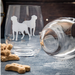 Rottweiler Etched Stemless Wine Glasses