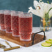 Modern Flower Embossed Glasses Kitchen Cup - Set of 4 - 12oz