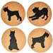 Schnauzer Cork Coasters (Set of 4)