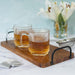 Ripple Drinking Glass Mugs (Set of 2) - 12 oz