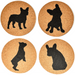 French Bulldog Cork Coasters (Set of 4)