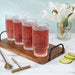 Modern Flower Embossed Glasses Kitchen Cup - Set of 4 - 12oz