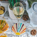 Rising Sun Ceramic Coasters with Metal Stand (Set of 4)