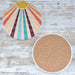 Rising Sun Ceramic Coasters with Metal Stand (Set of 4)