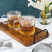 Ripple Drinking Glass Mugs (Set of 2) - 12 oz