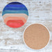 Rainbow Ceramic Coasters with Metal Stand (Set of 4)