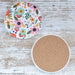 Light Floral Ceramic Coasters with Metal Stand (Set of 4)