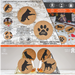 German Shepherd Cork Coasters (Set of 4)