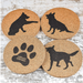German Shepherd Cork Coasters (Set of 4)