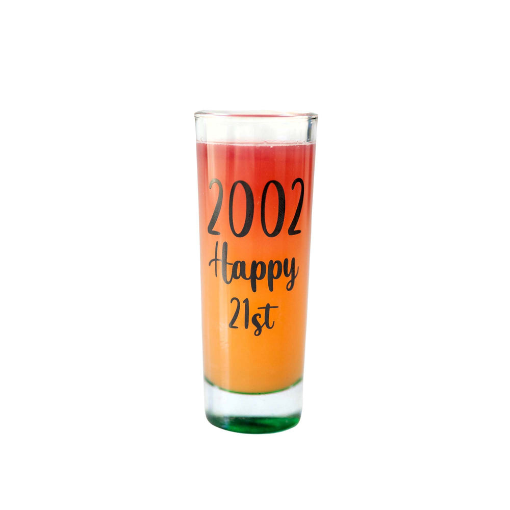 21st Birthday Shot Glass 2002