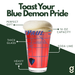 Greenline Goods DePaul University Blue Demons Pint Beer Glasses Set of 2, 16 oz Pint Glasses with Full-Color Logo & Campus Map – Officially Licensed Beer Glass Gift for Alumni & Fans