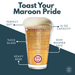 Greenline Goods University of Chicago Maroons Pint Beer Glasses Set of 2, 16 oz Pint Glasses with Full-Color Logo & Campus Map – Officially Licensed Beer Glass Gift for Alumni & Fans