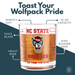 North Carolina State University Wolfpack Whiskey Glass Set (2 Low Ball Glasses)