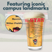 North Carolina State University Wolfpack College Pint Beer Glasses (Set of 2), 16 oz – Full-Color Logo + Campus Map