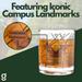 University of Vanderbilt Commodores College Whiskey Glasses (Set of 2), 10 oz – Full-Color Logo + Campus Map