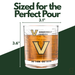 University of Vanderbilt Commodores College Whiskey Glasses (Set of 2), 10 oz – Full-Color Logo + Campus Map
