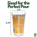 University of Kansas JayHawks College Pint Beer Glasses (Set of 2), 16 oz – Full-Color Logo + Campus Map