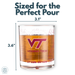 Virginia Tech University Hokies Whiskey Glass Set (2 Low Ball Glasses)