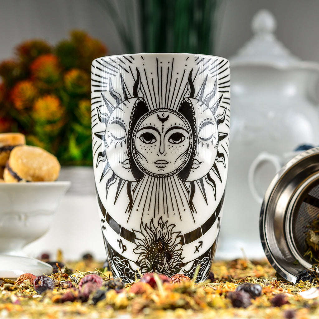 Tarot Sun and Moon Coffee and Tea Ceramic Mug 16oz