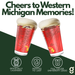 Greenline Goods Western Michigan University Broncos Pint Beer Glasses Set of 2, 16 oz Pint Glasses with Full-Color Logo & Campus Map – Officially Licensed Beer Glass Gift for Alumni & Fans