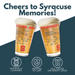 University of Syracuse Orange College Pint Beer Glasses (Set of 2), 16 oz – Full-Color Logo + Campus Map